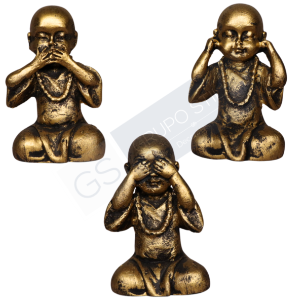 Trio de Buda da Sabedoria Não ouço Não vejo Não falo