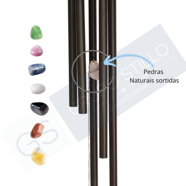Mensageiro Metal Mm com Pedra Folha
