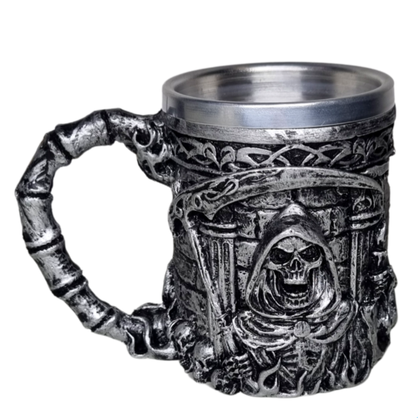 Caneca Caveira Da Morte prata