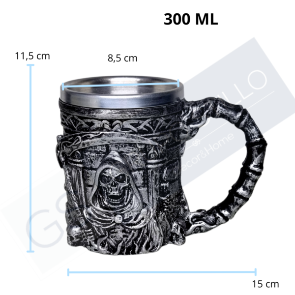 Caneca Caveira Da Morte prata