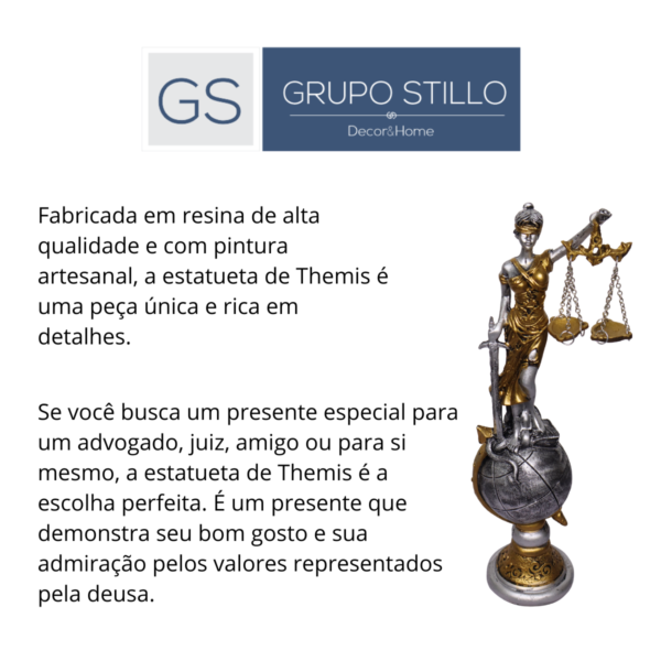 Estatueta Deusa da Justiça Themis Globo