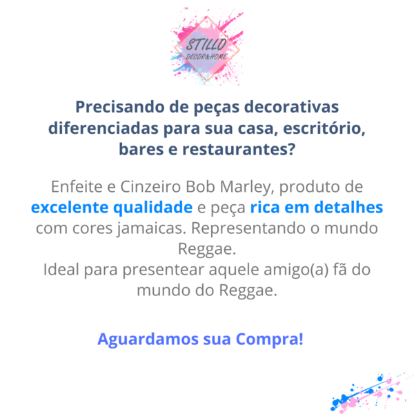 Cinzeiro Bob Marley Deitado Coco