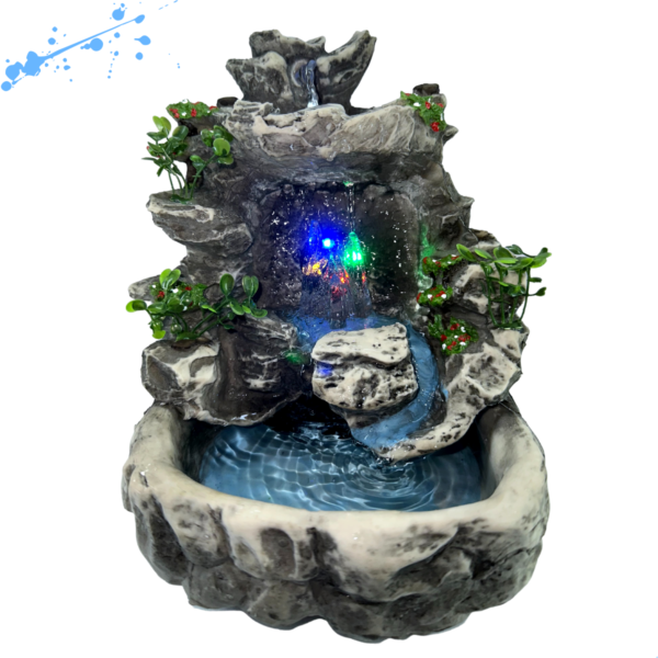 Fonte Cascata Pedra Cristal com Led