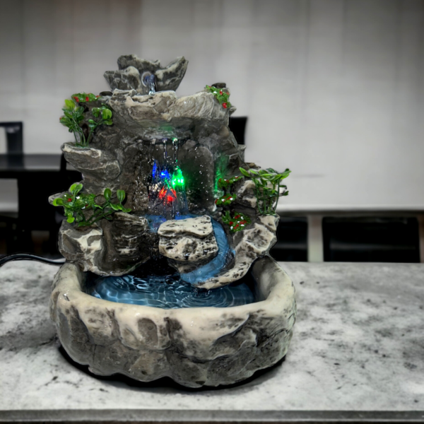 Fonte Cascata Pedra Cristal com Led