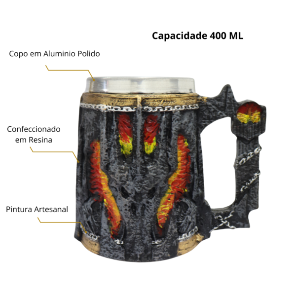 Caneca de Chopp Cerveja Senhor dos Aneis 400 ML