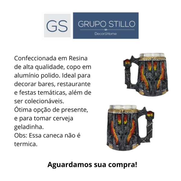 Caneca de Chopp Cerveja Senhor dos Aneis 400 ML