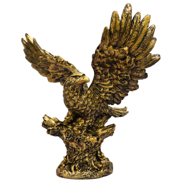 Estatueta Decorativa àguia tronco