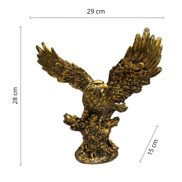 Estatueta Decorativa àguia tronco