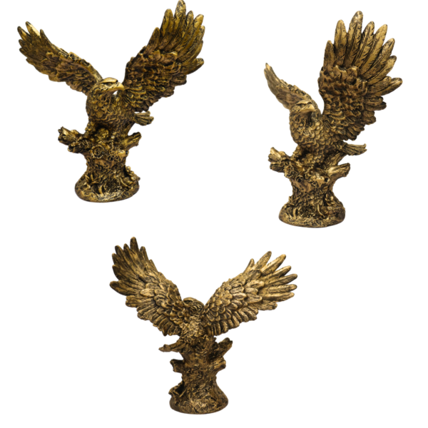 Estatueta Decorativa àguia tronco