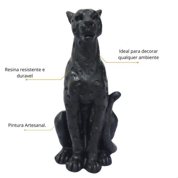 Estatueta Pantera Sentada 11 cm