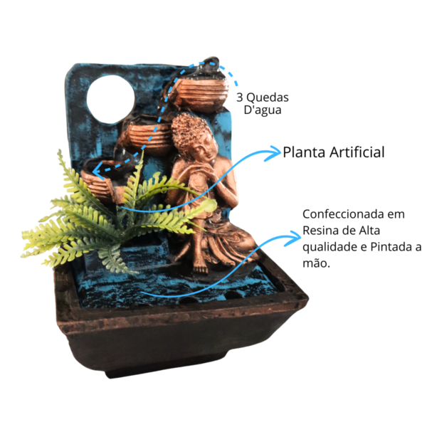 Fonte 3 Quedas Jarrinho Buda - Azul