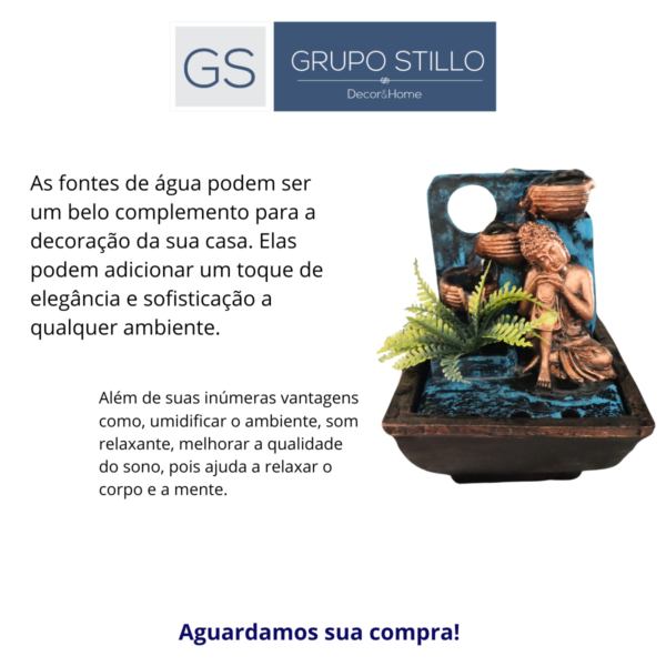 Fonte 3 Quedas Jarrinho Buda - Azul