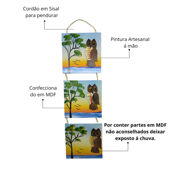 Quadro de coruja MDF