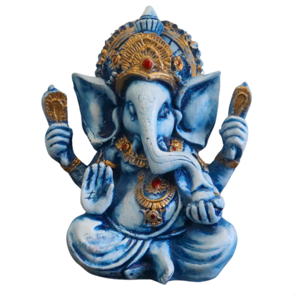 Estatueta Ganesha Média Azul