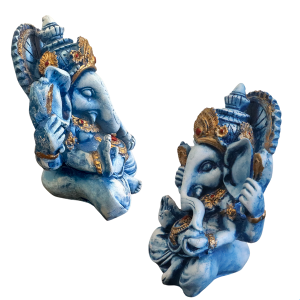 Estatueta Ganesha Média Azul