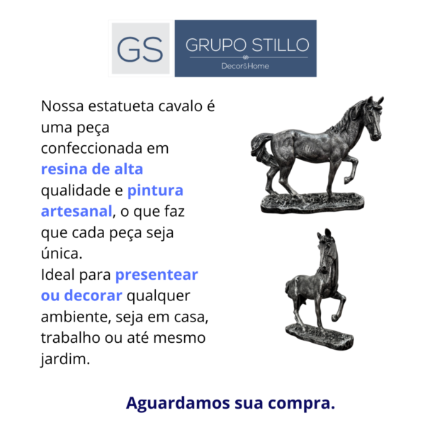 Estatueta Cavalo Prata