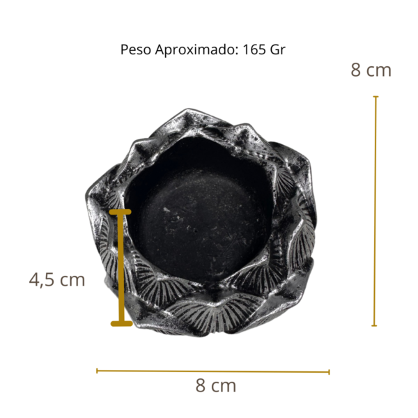 Castiçal e Incensário Vareta Flor de Lotus Modelo 03 - Prata