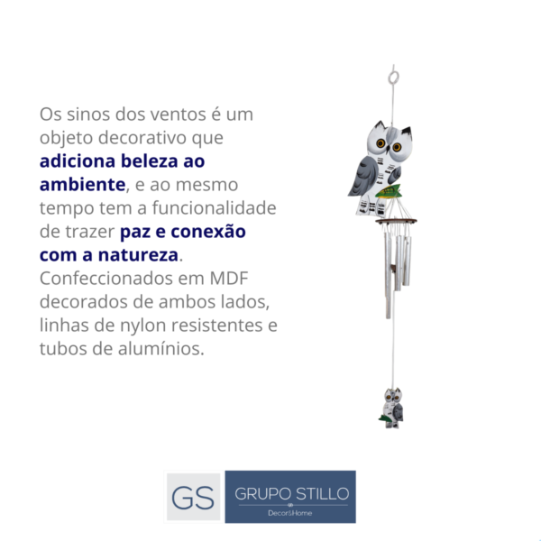 Mensageiro dos Ventos Coruja - Branco