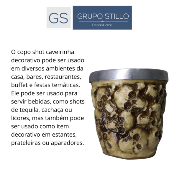 Copo Shot Dose Aperitivo Caveirinhas