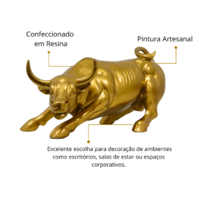 Estatueta Touro de Wall Street Médio Lançamento 21 cm
