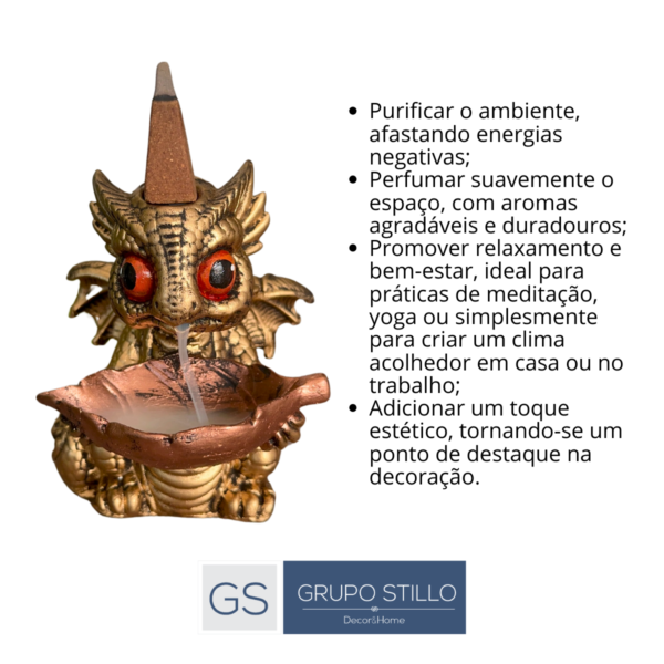 Incensário Cascata e Vareta Dragão Baby