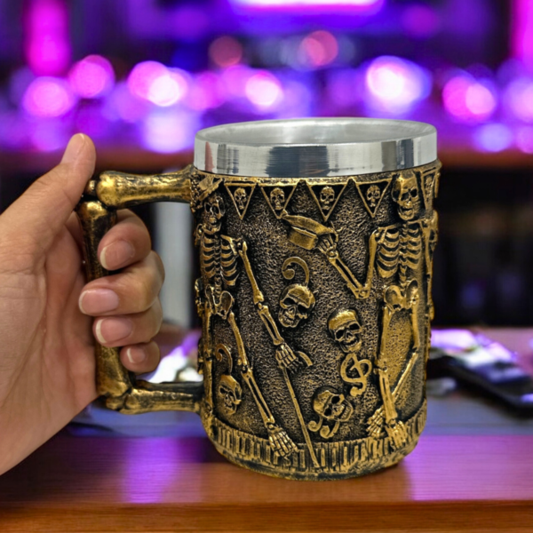 Caneca de Chopp Cerveja Esqueleto Dançarino