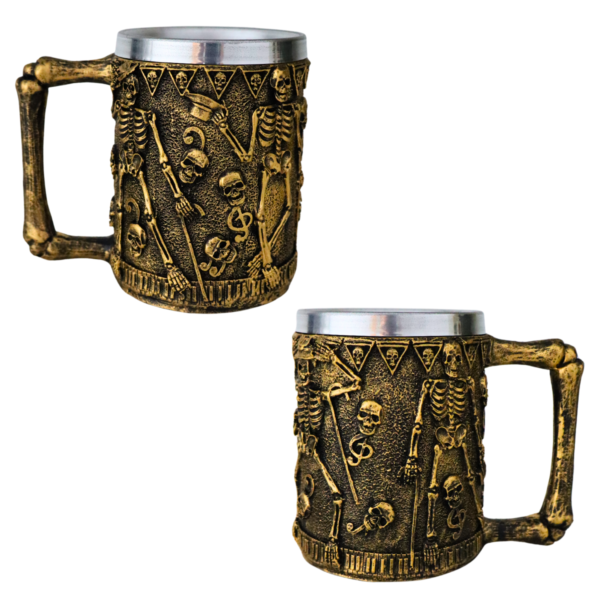 Caneca de Chopp Cerveja Esqueleto Dançarino