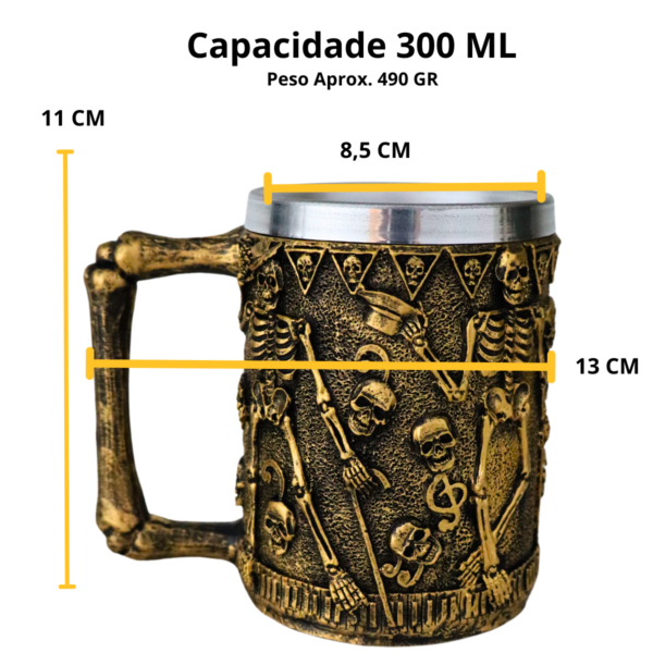 Caneca de Chopp Cerveja Esqueleto Dançarino