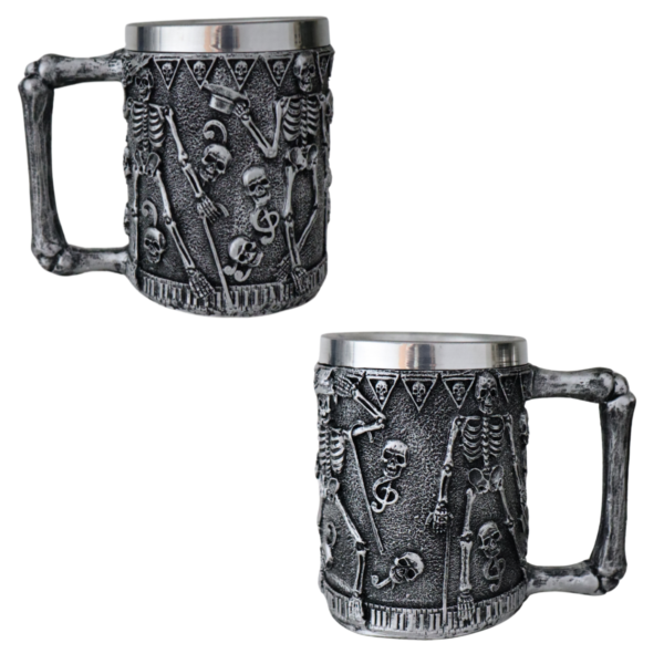 Caneca de Chopp Cerveja Caveira Esqueleto