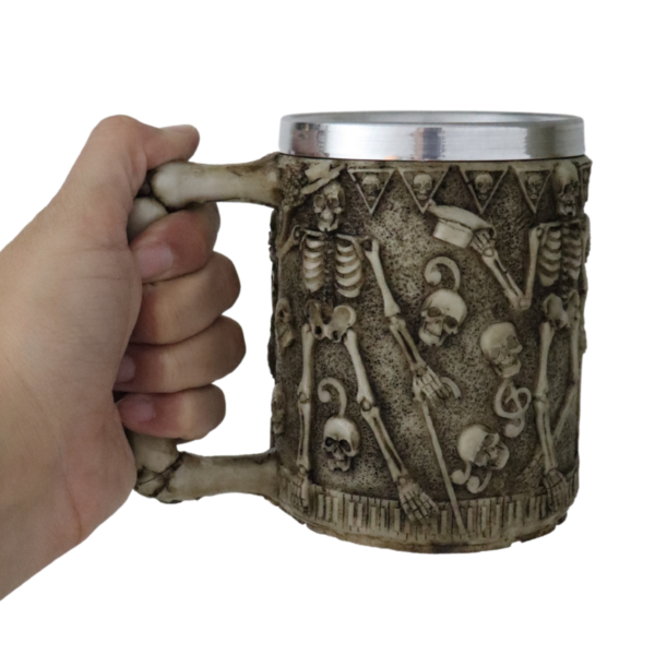 Caneca de Chopp Cerveja Caveira Esqueleto - Betume
