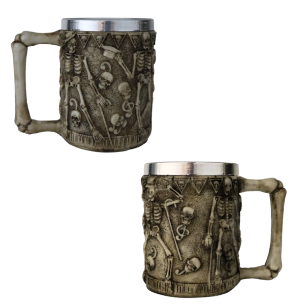 Caneca de Chopp Cerveja Caveira Esqueleto - Betume