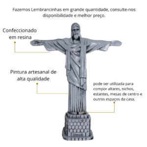 Estatueta Estátua Cristo Redentor – Cinza