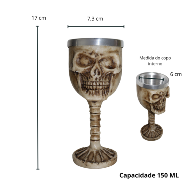 Taça Cálice Crânio Caveira