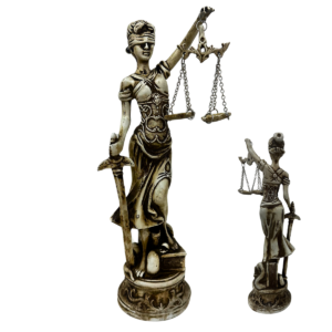 Estatueta Deusa da Justiça Themis Média – Betume