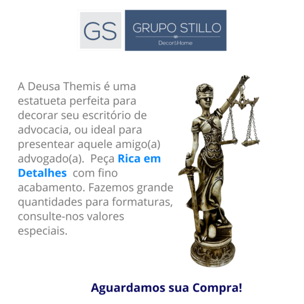 Estatueta Deusa da Justiça Themis