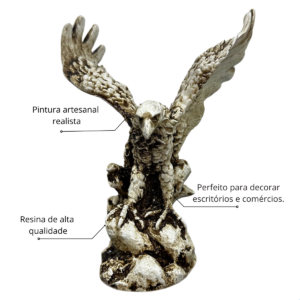 Estatueta Águia Média Betume