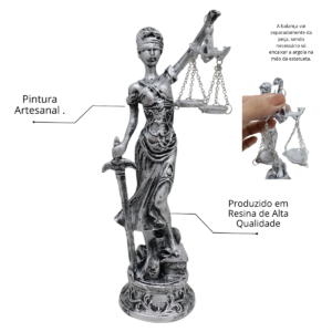 Estatueta Themis Deusa da Justiça Pq – Prata