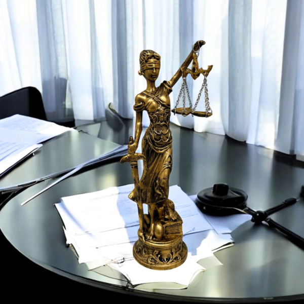 Estatueta Themis Deusa da Justiça Média - Dourada