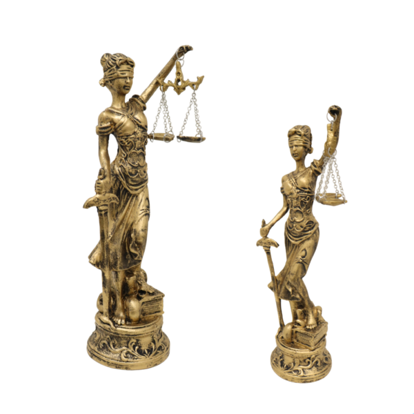 Estatueta Themis Deusa da Justiça Média - Dourada