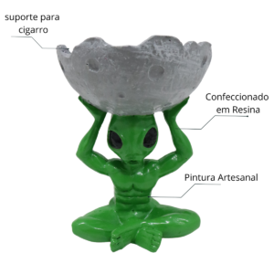 Cinzeiro ET Planeta Cabeça – Verde
