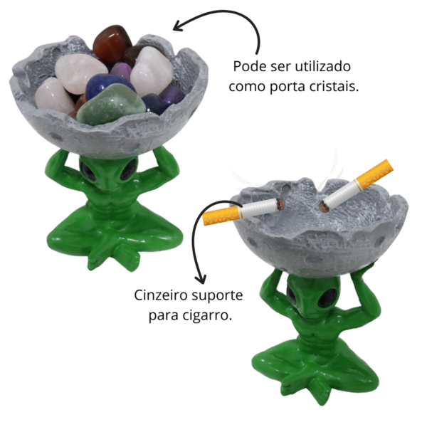 Cinzeiro ET Planeta Cabeça - Verde
