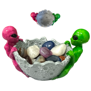 Cinzeiro ET Casal Verde e Rosa Planeta