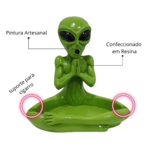 Cinzeiro ET Meditando Porta cristais e objetos