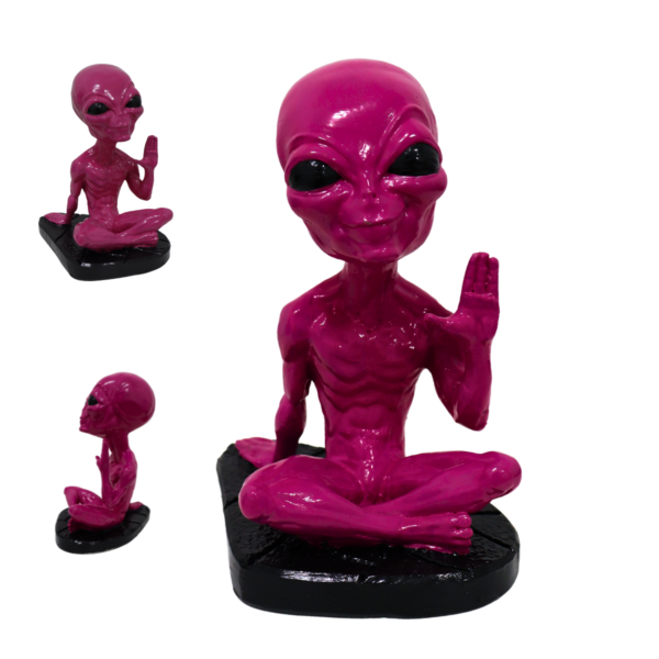 Estatueta ET Extraterrestre Sentado Mão Pare