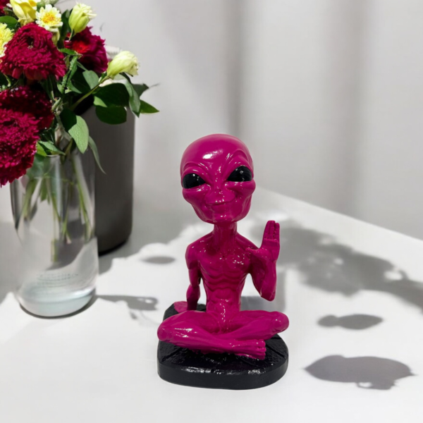 Estatueta ET Extraterrestre Sentado Mão Pare