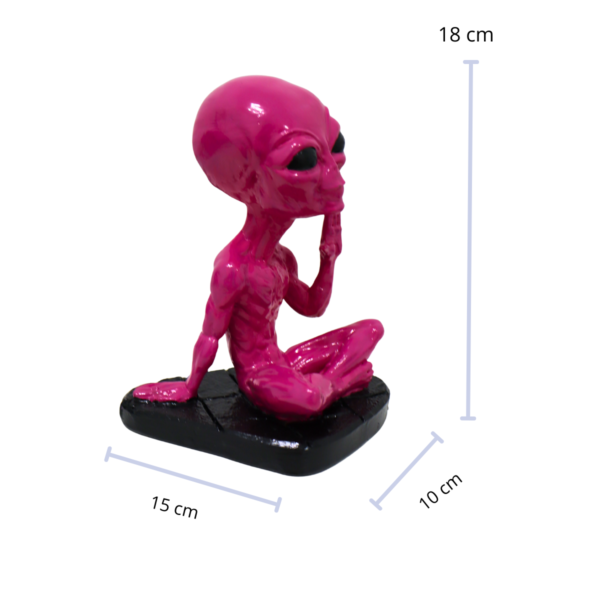 Estatueta ET Extraterrestre Sentado Mão Pare