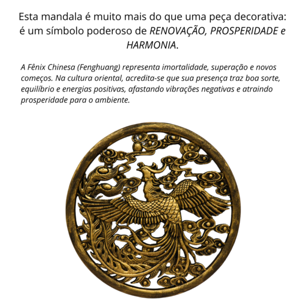 Enfeite de Parede Mandala Fenix