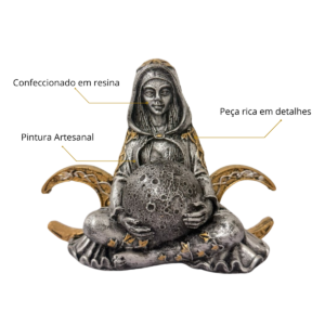 Estatueta Gaia Capa com Lua
