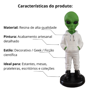 Estatueta ET Moletom pq Branco