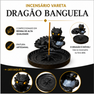 Incensário Vareta Dragão Banguela Com Filhote